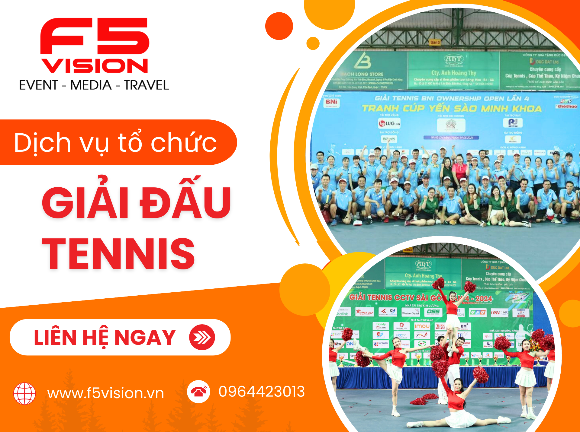 Dịch vụ tổ chức sự kiện giải đấu Tennis quần vợt