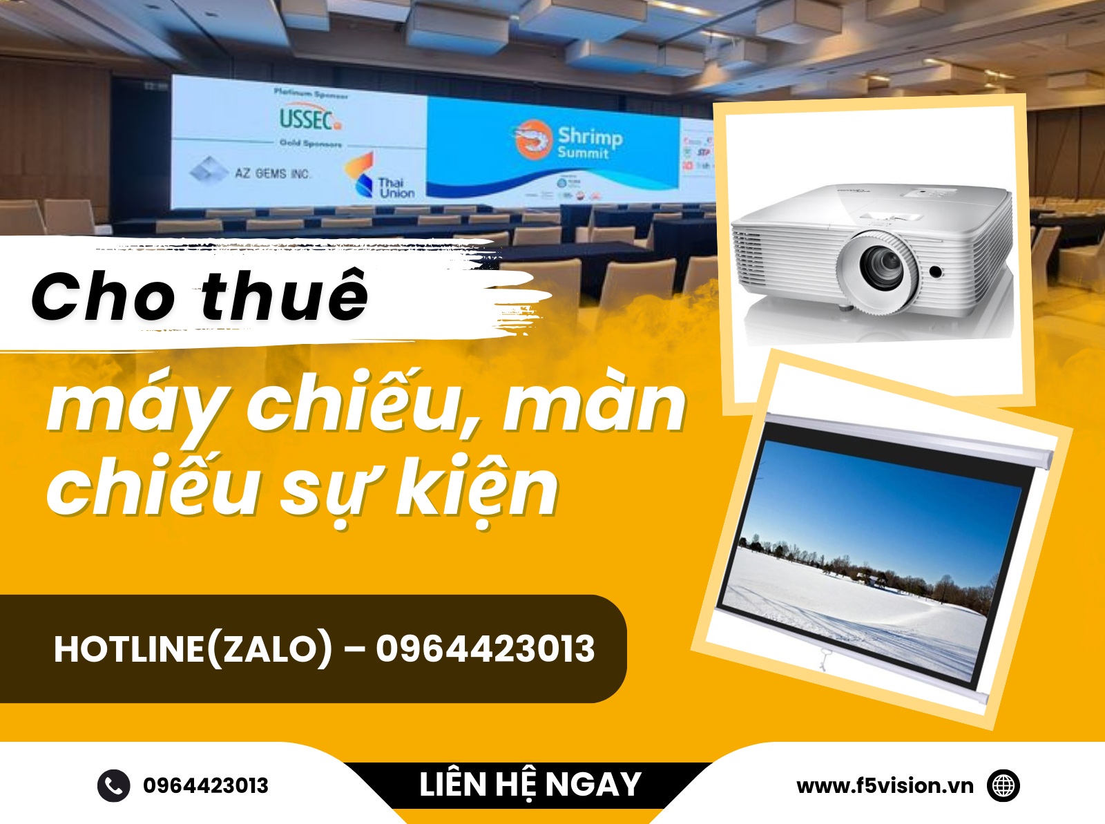 Cho thuê máy chiếu, màn chiếu sự kiện