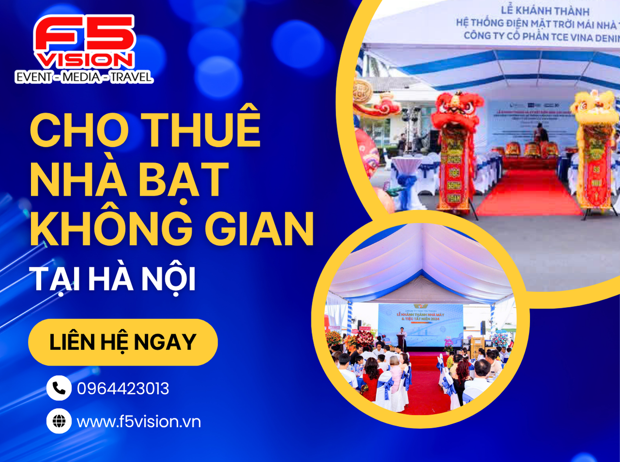 Cho thuê nhà bạt không gian tại Hà Nội