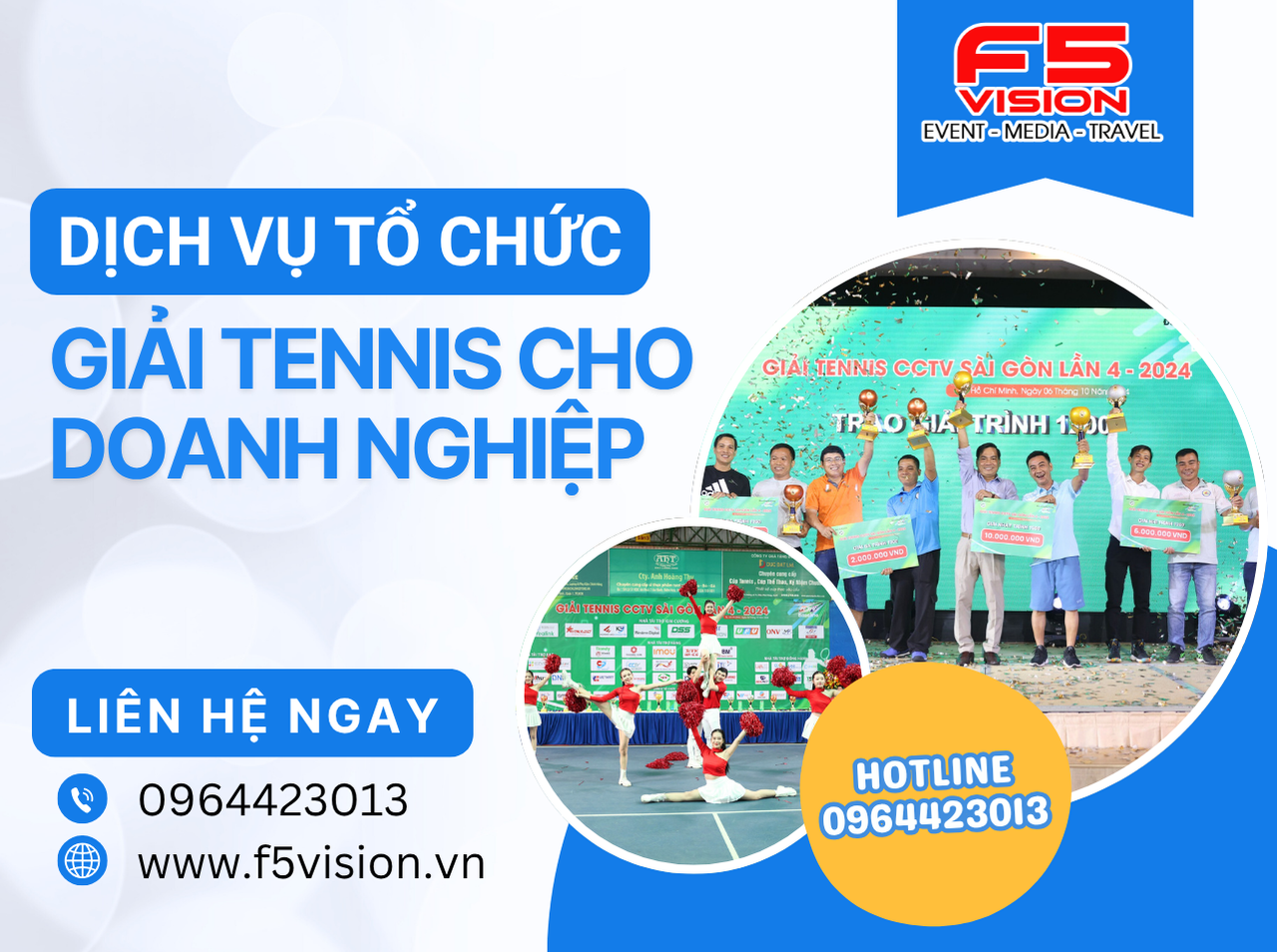 Dịch vụ tổ chức giải Tennis cho doanh nghiệp
