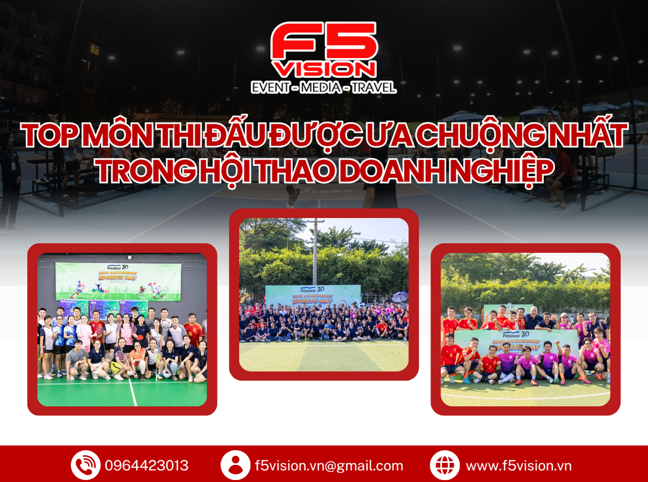 Top Môn Thi Đấu Được Ưa Chuộng Nhất Trong Hội Thao Doanh Nghiệp