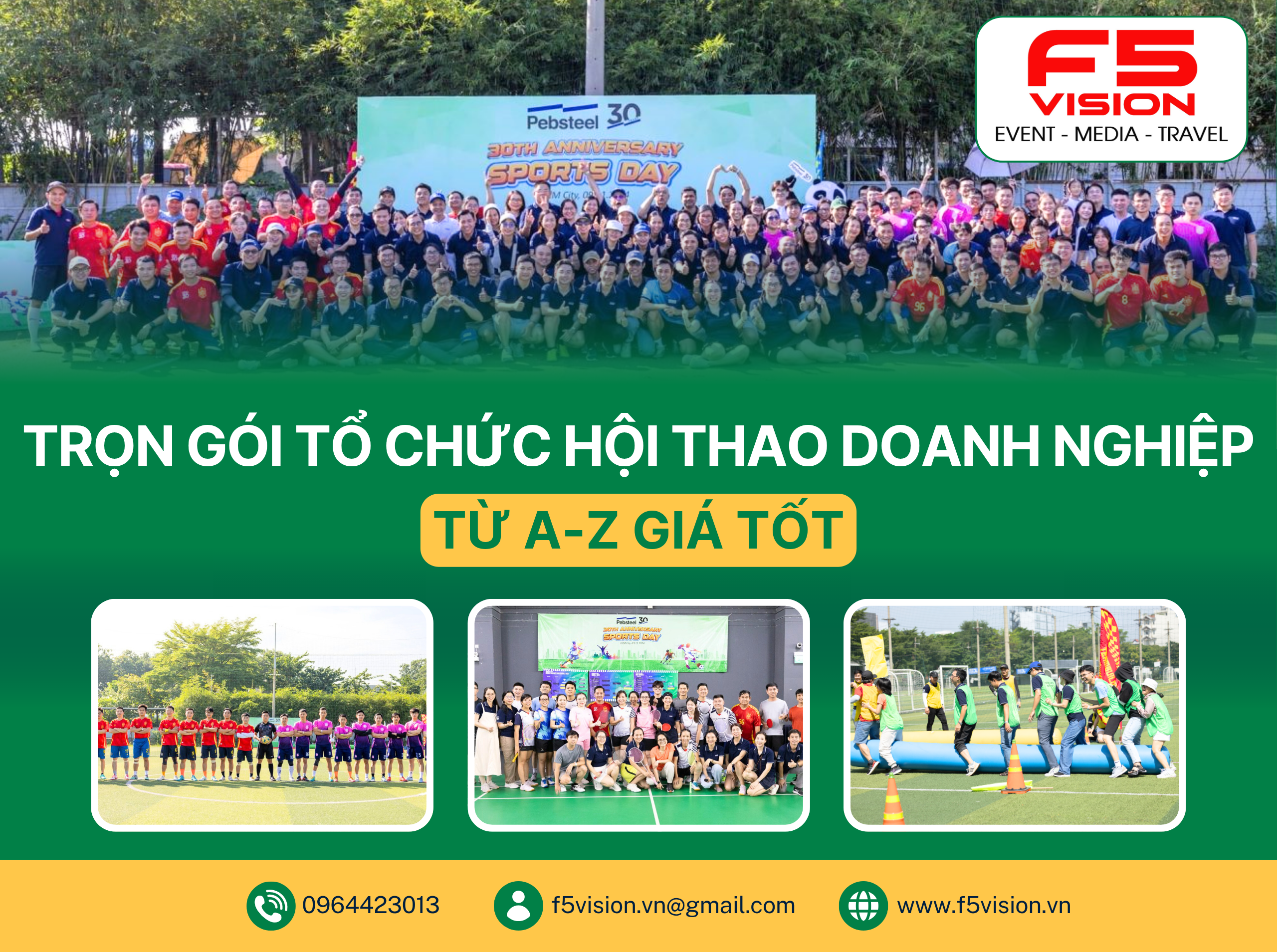 Trọn Gói Tổ Chức Hội Thao Doanh Nghiệp Từ A-Z Giá Tốt
