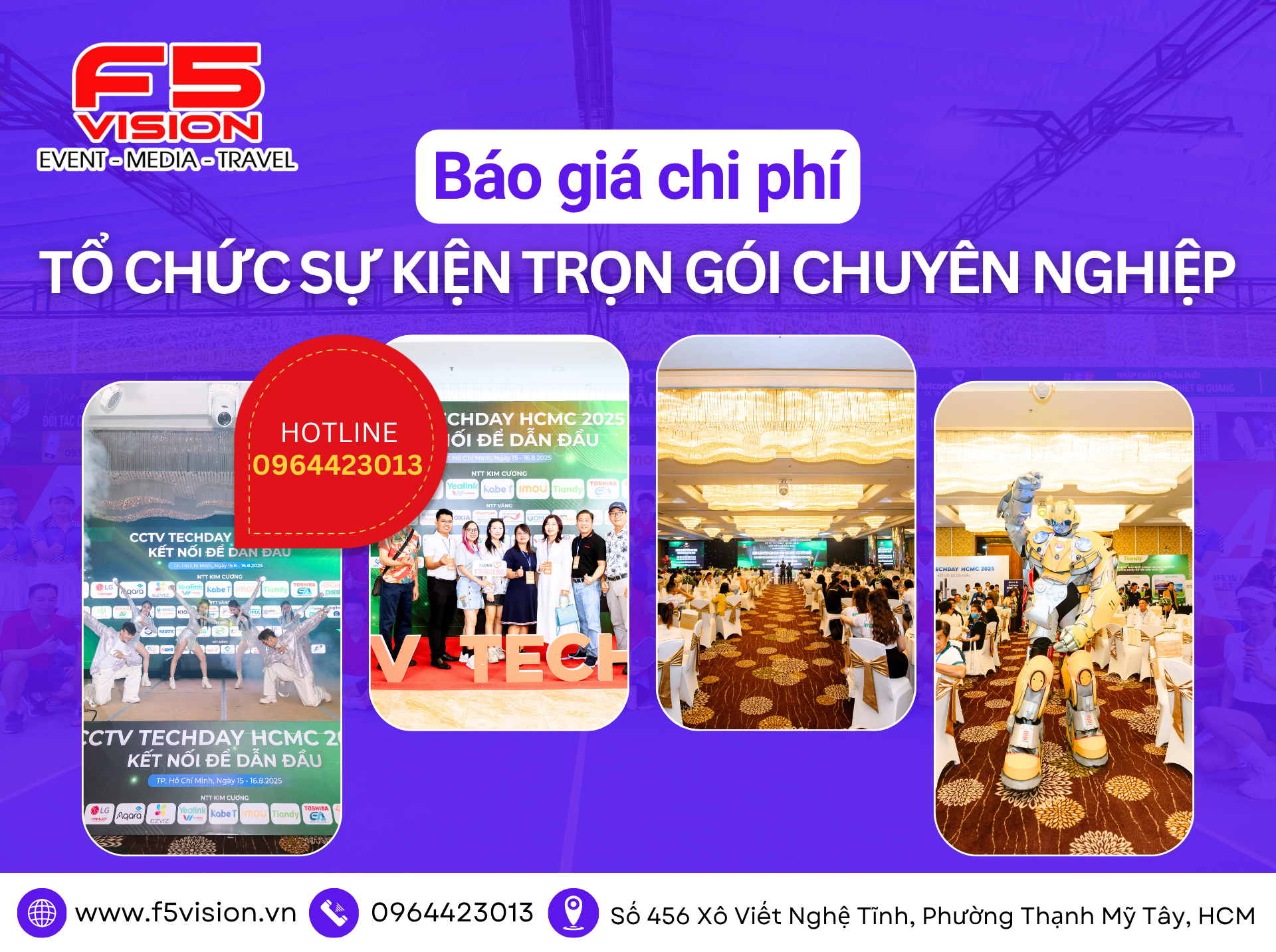 Báo giá chi phí tổ chức sự kiện trọn gói chuyên nghiệp
