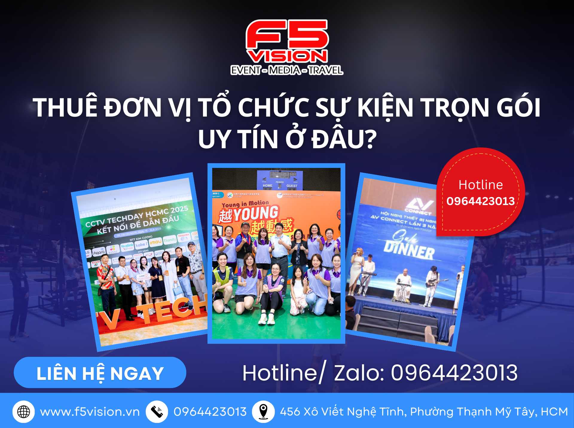 Thuê đơn vị tổ chức sự kiện trọn gói uy tín ở đâu
