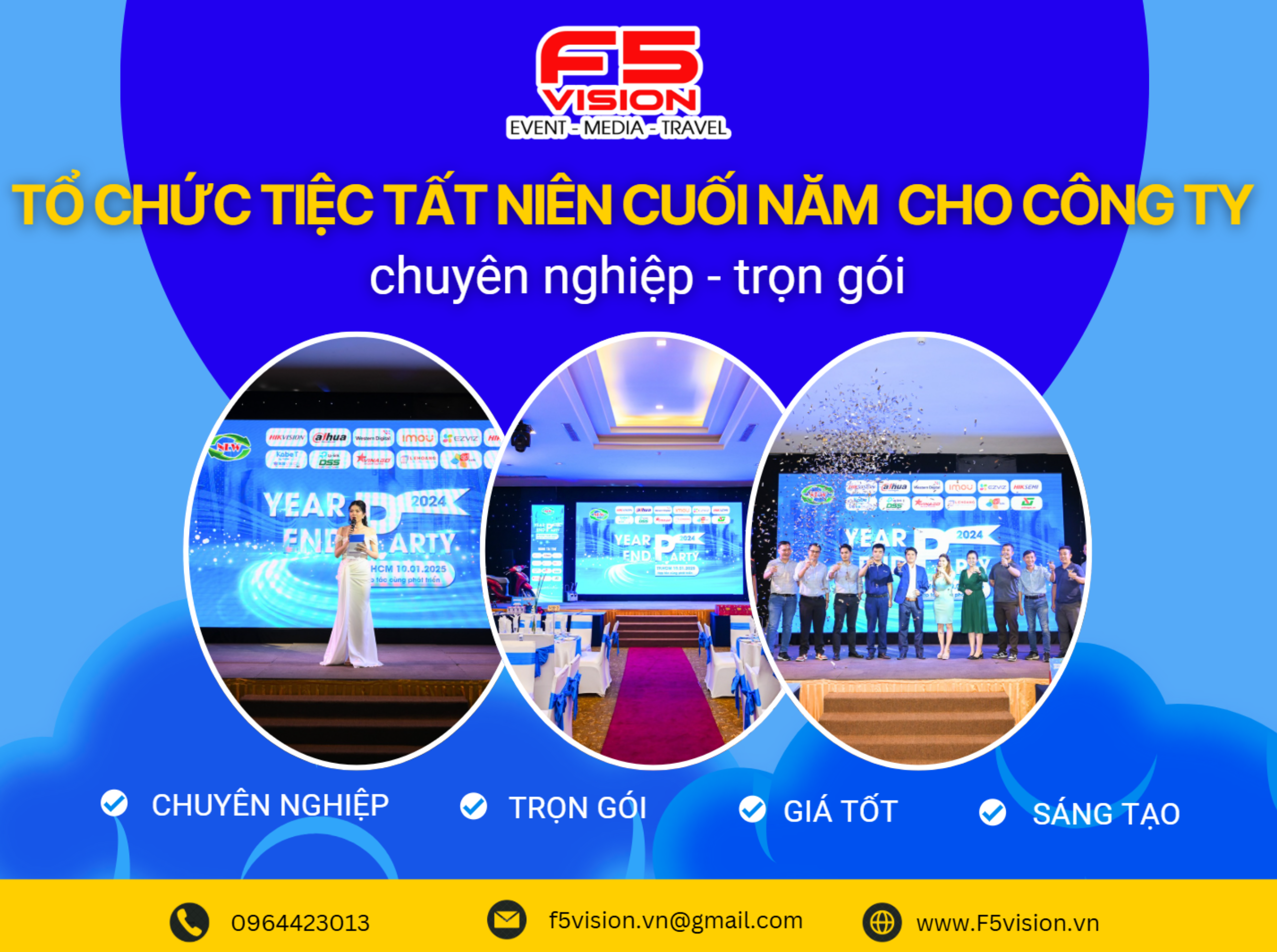 Tổ chức tiệc tất niên cuối năm cho công ty chuyên nghiệp trọn gói