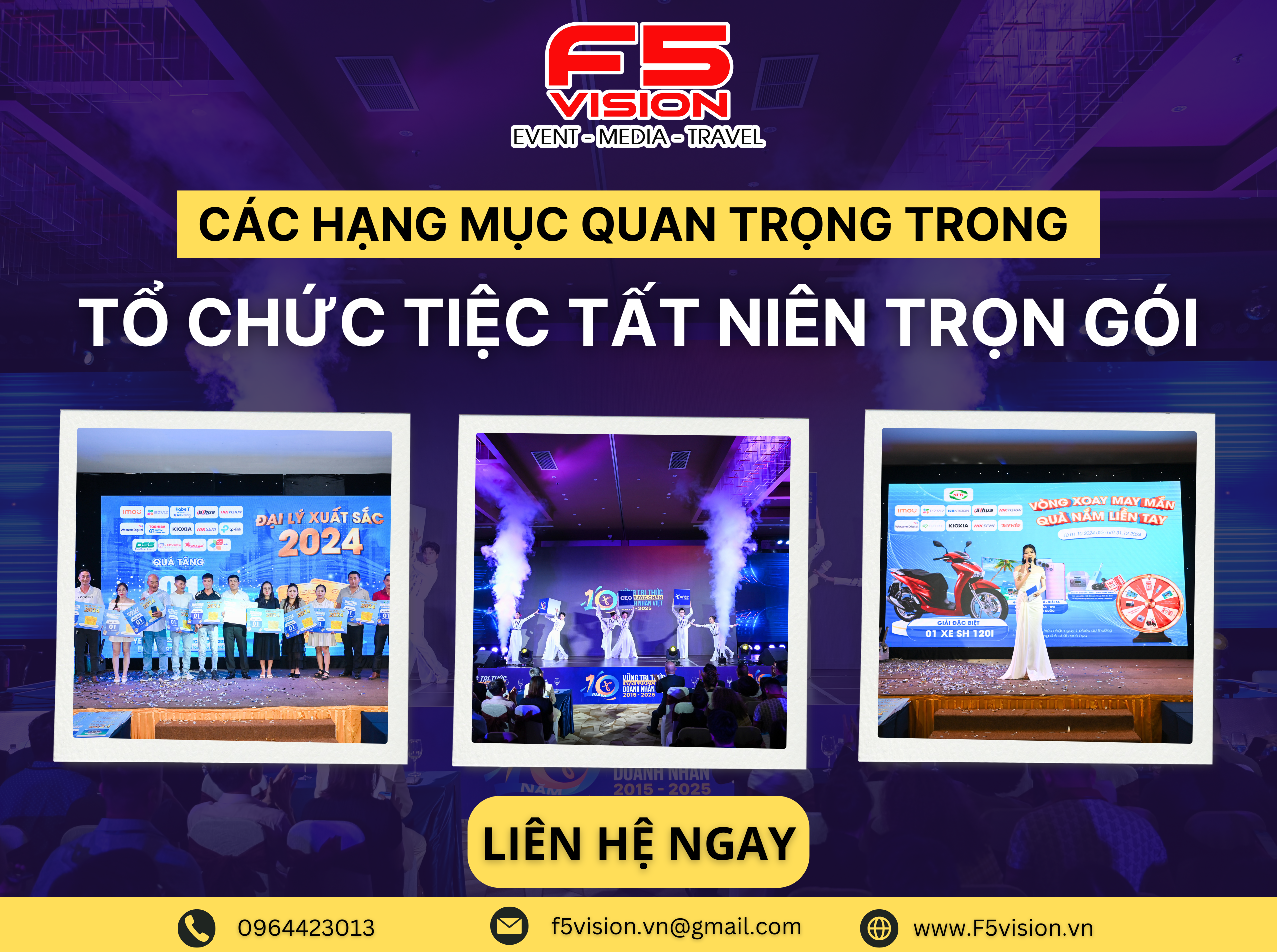 Các hạng mục quan trọng trong tổ chức tiệc tất niên trọn gói