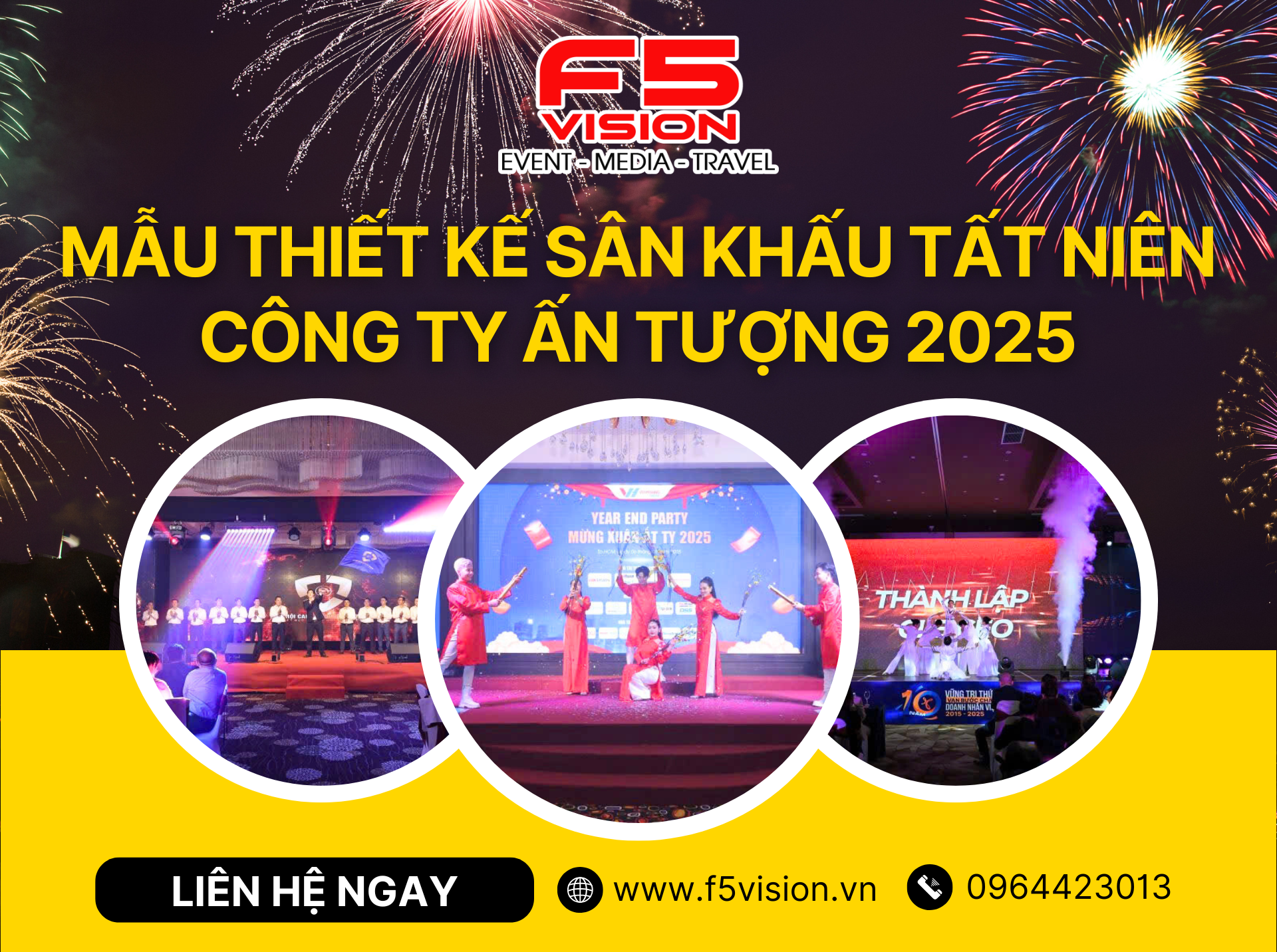 Mẫu Thiết Kế Sân Khấu Tất Niên Công Ty Ấn Tượng 2025