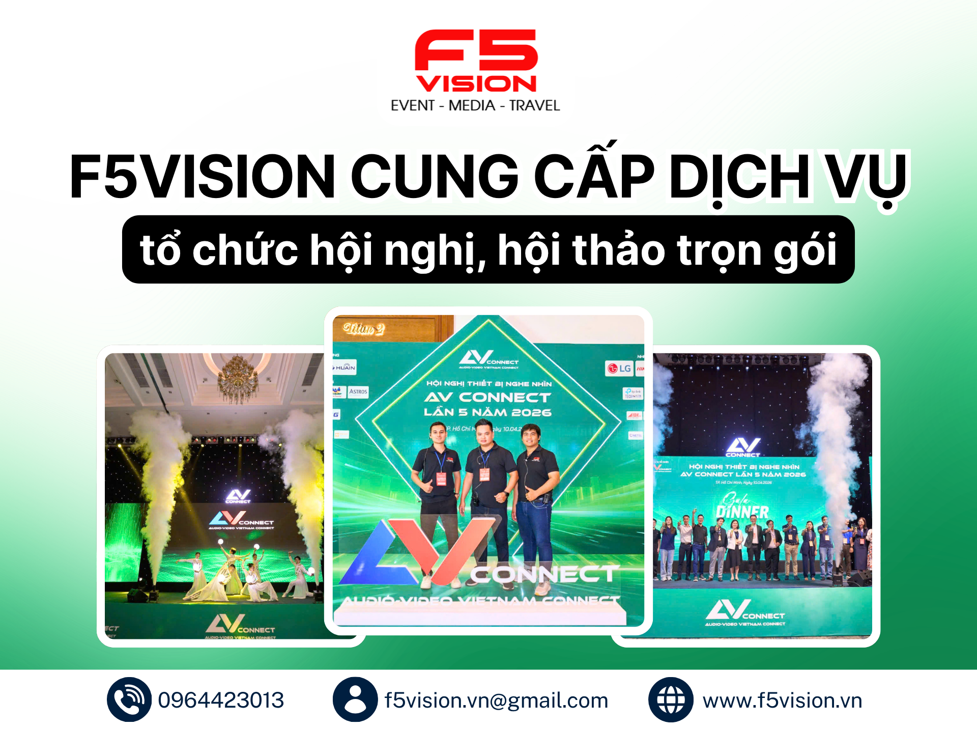 F5VISION cung cấp dịch vụ tổ chức hội nghị, hội thảo trọn gói