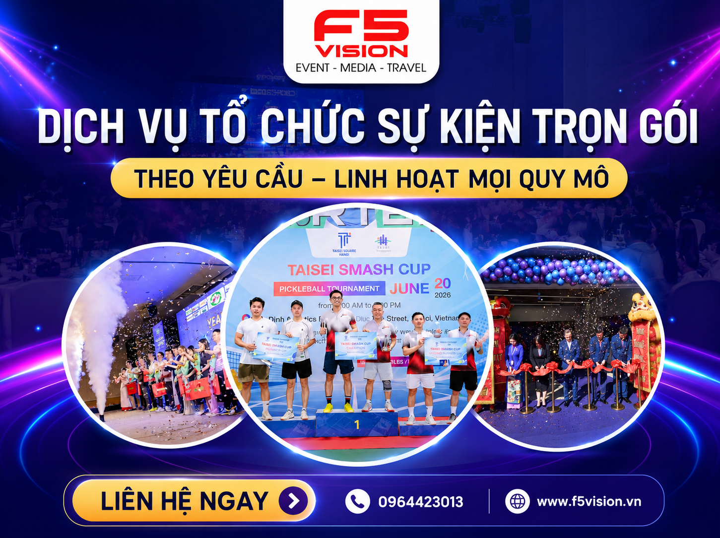 Dịch Vụ Tổ Chức Sự Kiện Trọn Gói Theo Yêu Cầu – Linh Hoạt Mọi Quy Mô