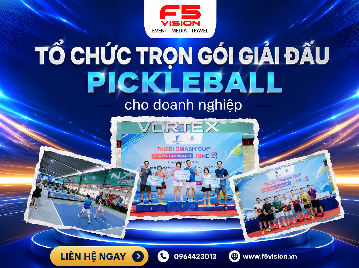 Tổ chức trọn gói giải đấu Pickleball cho doanh nghiệp
