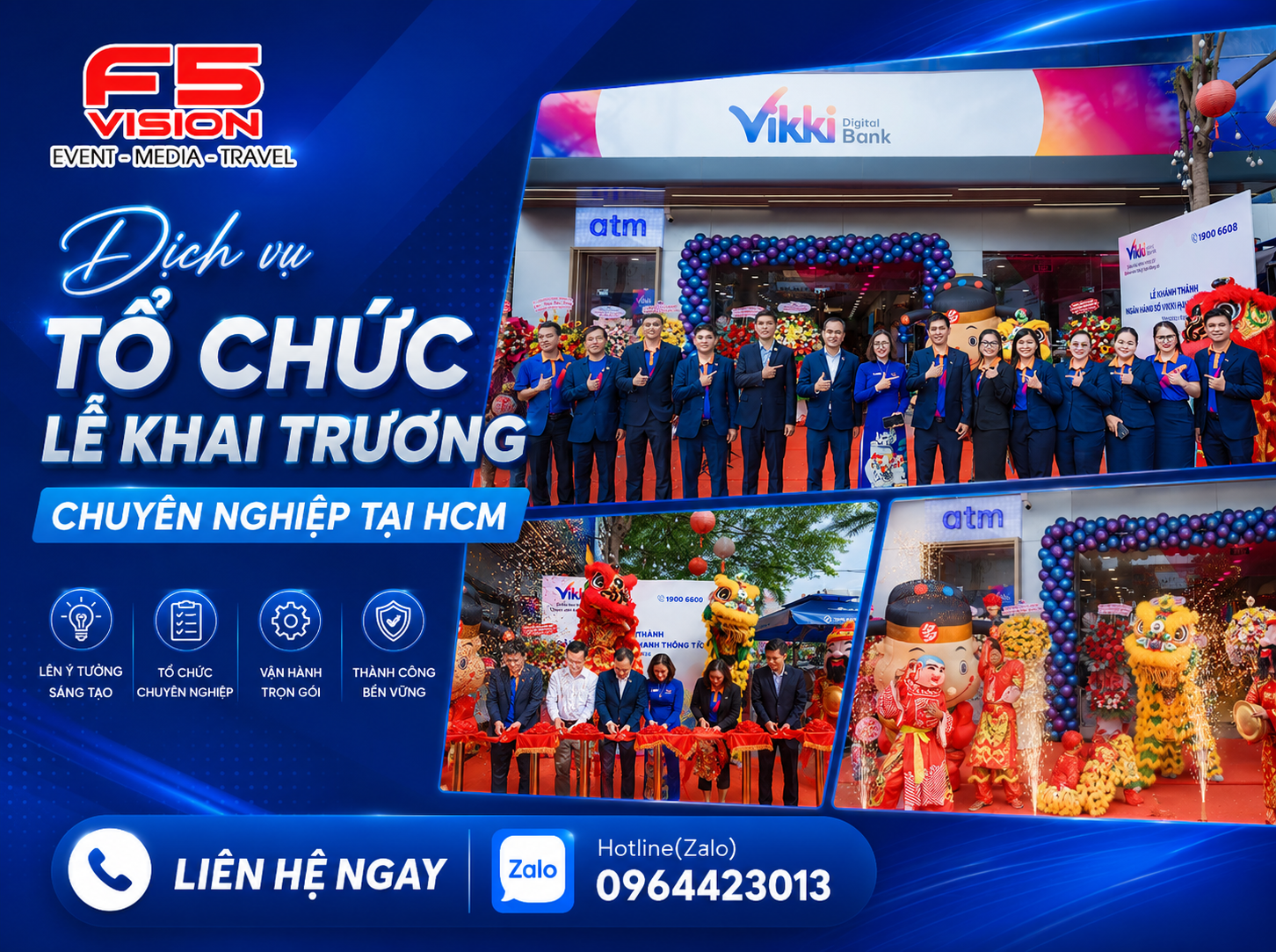 Dịch vụ tổ chức lễ khai trương chuyên nghiệp tại HCM