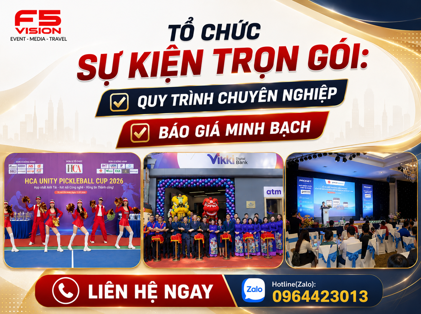 Tổ Chức Sự Kiện Trọn Gói Quy Trình Chuyên Nghiệp, Báo Giá Minh Bạch