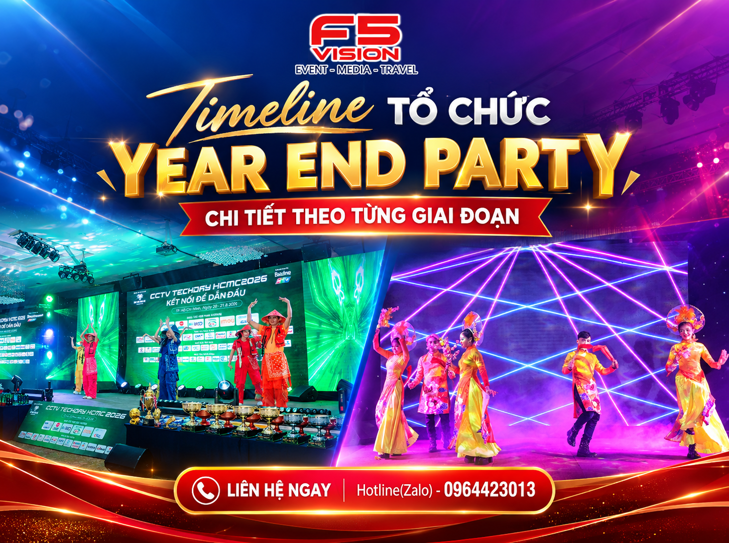 Timeline Tổ Chức Year End Party Chi Tiết Theo Từng Giai Đoạn