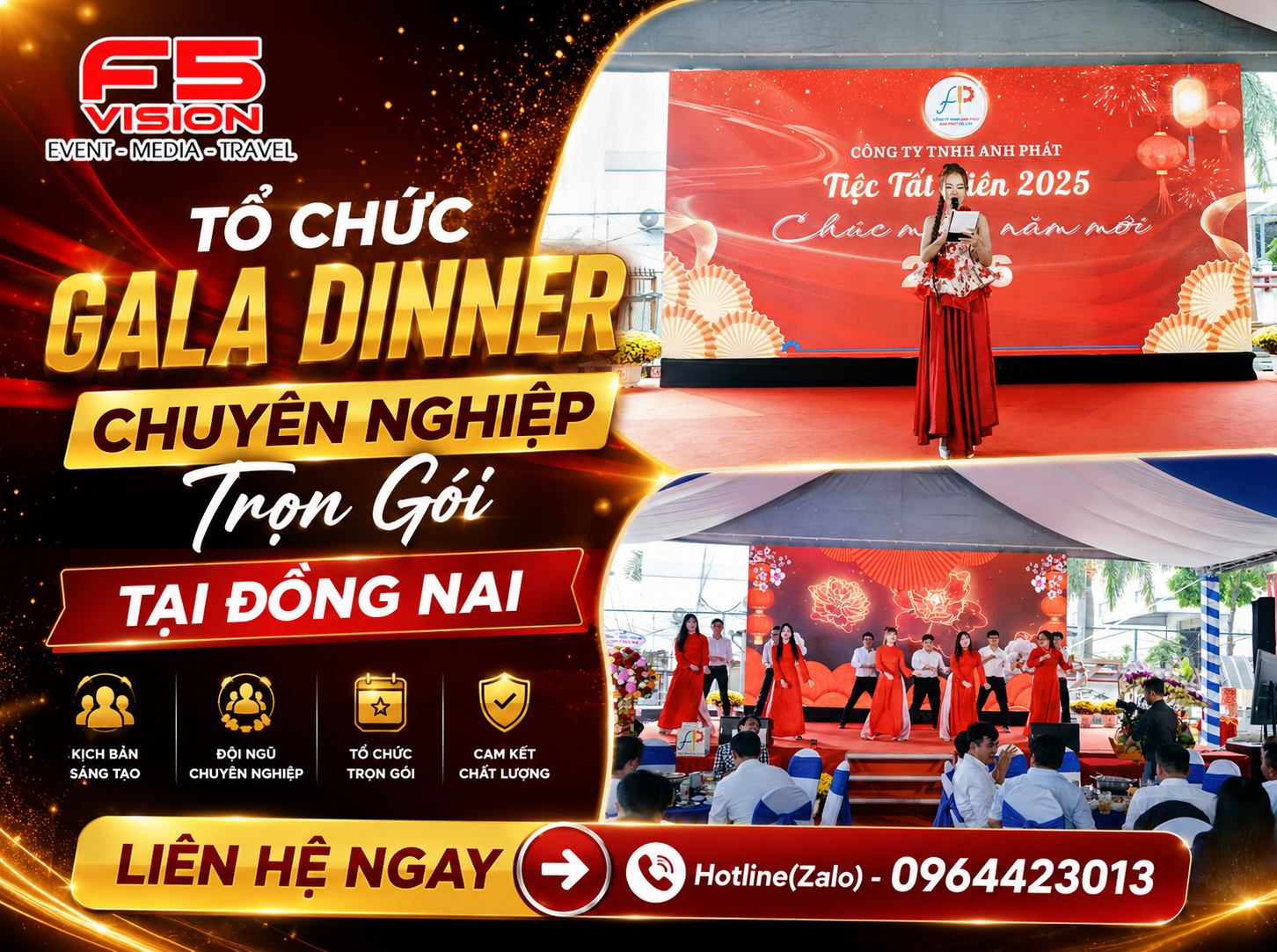 Tổ chức Gala Dinner chuyên nghiệp trọn gói tại Đồng Nai