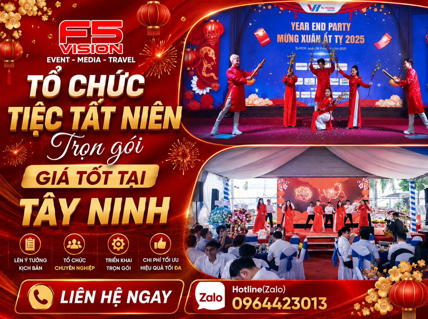 Tổ chức tiệc tất niên trọn gói giá tốt tại Tây Ninh