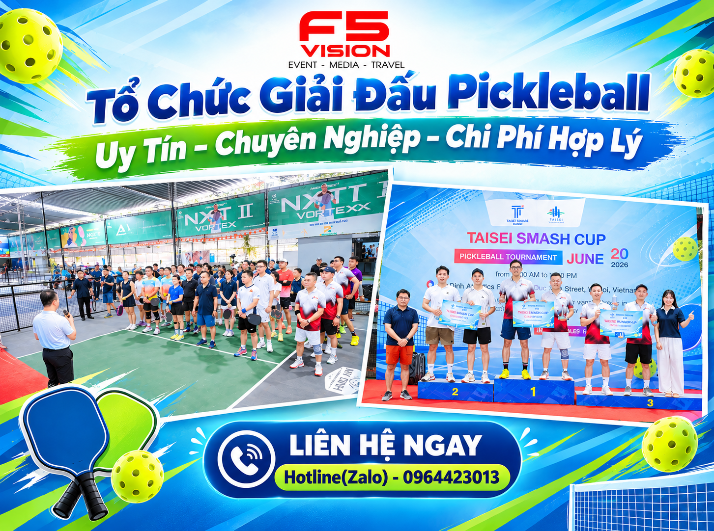 Tổ Chức Giải Đấu Pickleball Uy Tín – Chuyên Nghiệp – Chi Phí Hợp Lý