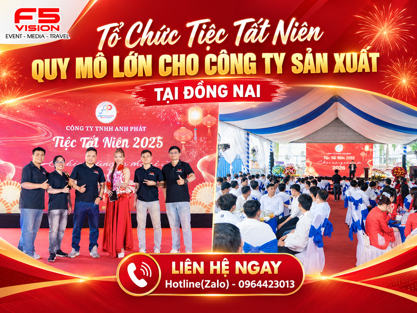 Tổ Chức Tiệc Tất Niên Quy Mô Lớn Cho Công Ty Sản Xuất Tại Đồng Nai
